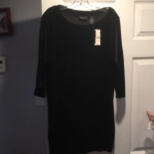Black velvet dress